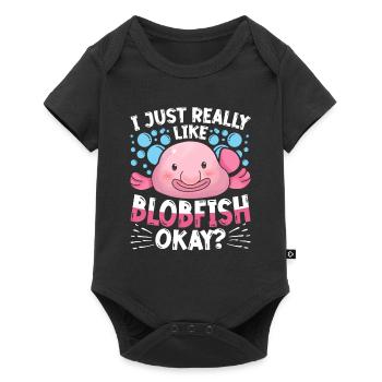 Blobfisch J’aime vraiment Blobfish d’accord? - Body à manches courtes Premium Bébé - noir - Devant