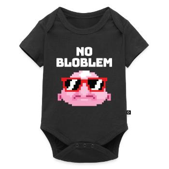 No Bloblem Pixel Blobfish Fisch Meer - Baby Premium Kurzarmbody - Schwarz - Vorne