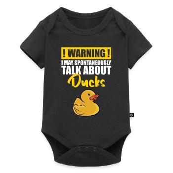 I May Spontaneously Talk About Rubber Ducks Duckli - Baby Premium short-sleeve bodysuit - black - Front
