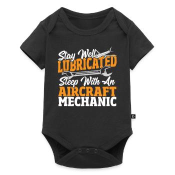 Stay Well Lubricated Sleep With Aircraft Mechanic - Baby Premium short-sleeve bodysuit - black - Front