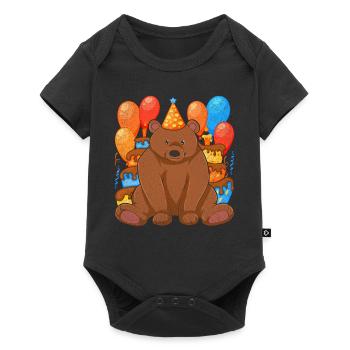 Brown Bear Forest Animal Birthday Party Gift Bear - Baby Premium short-sleeve bodysuit - black - Front