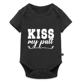Kiss My Putt Golf Sport Golfen Bester Golfer Aller - Baby Premium Kurzarmbody - Schwarz - Vorne