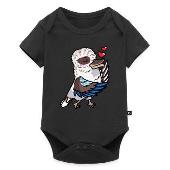 Laughing Hans Vogel Jägerliest Kisses Kawaii - Body à manches courtes Premium Bébé - noir - Devant
