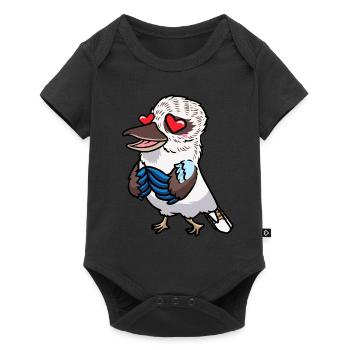 Laughing Hans Vogel Jägerliest Verliebt Kawaii - Body à manches courtes Premium Bébé - noir - Devant