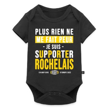 Rugby La Rochelle cadeau supporter Rochelais - Body à manches courtes Premium Bébé - noir - Devant