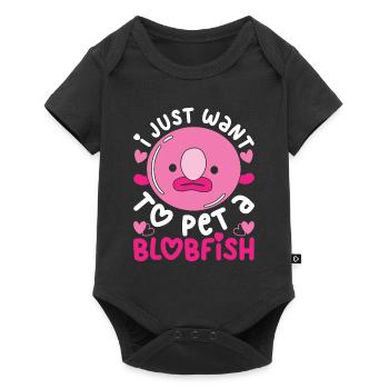 Blobfisch I Just Want To Pet A Blobfish - Baby Premium short-sleeve bodysuit - black - Front