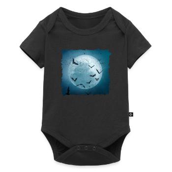 Bats in the full moon Halloween Creepy - Baby Premium short-sleeve bodysuit - black - Front