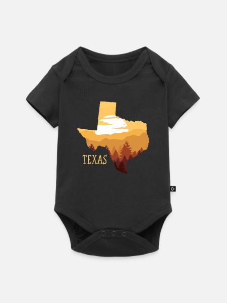 Texas - Baby Premium Kurzarmbody - Schwarz