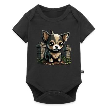 Chihuahua | Gaming Gamer Funny Comic Videogame - Baby Premium short-sleeve bodysuit - black - Front