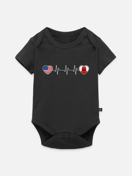 Gibraltar - Baby Premium Kurzarmbody - Schwarz
