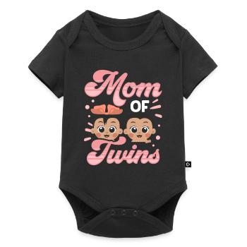 Mother of Twins Twins Twin Humor - Baby Premium short-sleeve bodysuit - black - Front