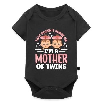 Ça ne me fait pas peur, je suis maman de jumeaux - Body à manches courtes Premium Bébé - noir - Devant