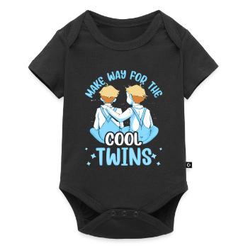 Make room for the cool twins Gemini - Baby Premium short-sleeve bodysuit - black - Front