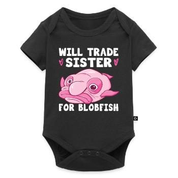 Blobfish Kostüm - Hässliches Blob Fischgesicht - - Baby Premium Kurzarmbody - Schwarz - Vorne