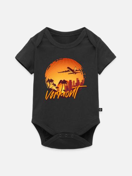 vermont - Baby Premium Kurzarmbody - Schwarz