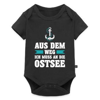 Ostsee Moin Meer See Urlaub Norden Anker Geschenk - Baby Premium Kurzarmbody - Schwarz - Vorne