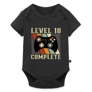 18 Geburtstag Junge Mädchen Deko TShirt Geschenke - Baby Premium Kurzarmbody - Schwarz - Vorne