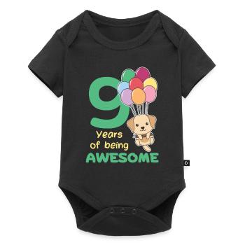 Labrador pour les enfants de neuf ans de 9e anniversaire - Body à manches courtes Premium Bébé - noir - Devant