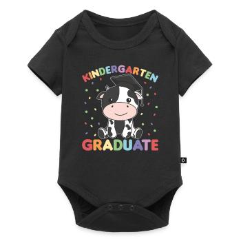 Kids Kindergarten graduate Kuh Graduation - Baby Premium Kurzarmbody - Schwarz - Vorne