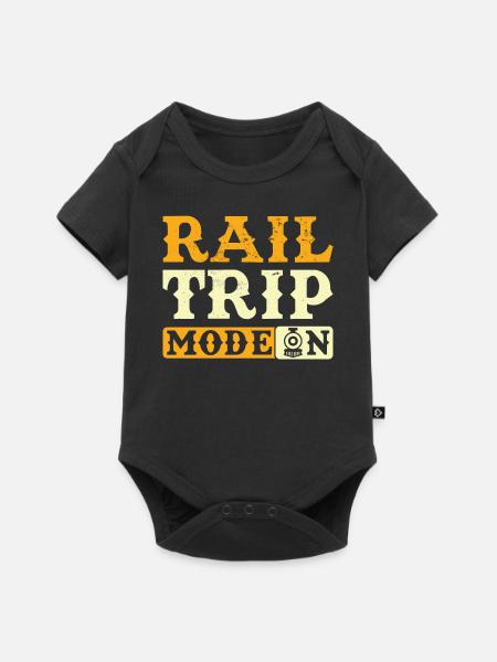 Zugreise Reise - Baby Premium Kurzarmbody - Schwarz