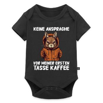 Hase Hasen Kaninchen Haustier - Baby Premium Kurzarmbody - Schwarz - Vorne