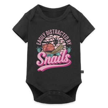 Escargot Cadeau Vignoble Escargot - Body à manches courtes Premium Bébé - noir - Devant