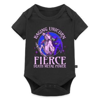 Goth Rock Satan Unicorn Festivals Death Metal - Baby Premium short-sleeve bodysuit - black - Front