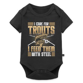 Funny Fishing Men Women - Baby Premium short-sleeve bodysuit - black - Front
