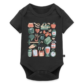 Diet Doodles Perte de poids Poids Fitness Calories - Body à manches courtes Premium Bébé - noir - Devant