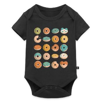 Donuts - Baby Premium Kurzarmbody - Schwarz - Vorne
