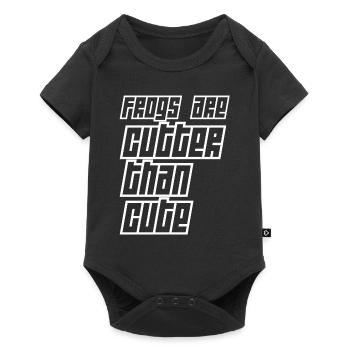 Frösche Sind Mehr Als Niedlich - Baby Premium Kurzarmbody - Schwarz - Vorne