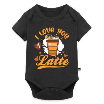 Je t’aime un café au lait Saint-Valentin - Body à manches courtes Premium Bébé - noir - Devant