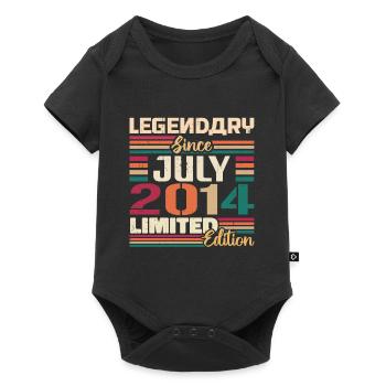 Juli 2014 Jahrestag Juli 2014 Juli Jahrgang - Baby Premium Kurzarmbody - Schwarz - Vorne