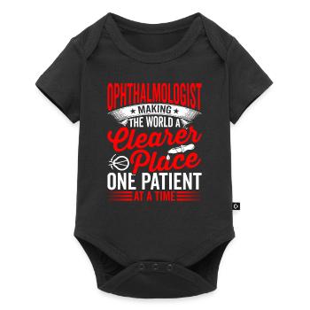 Ophthalmologist makes the world clearer opticians - Baby Premium short-sleeve bodysuit - black - Front