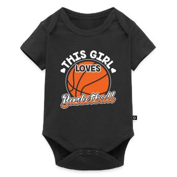 Cette fille aime le basketteur - Body à manches courtes Premium Bébé - noir - Devant