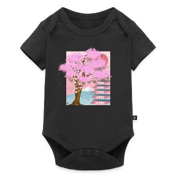 Japan Aesthetics Sakura Tree Gift Cherry Blossom - Baby Premium short-sleeve bodysuit - black - Front