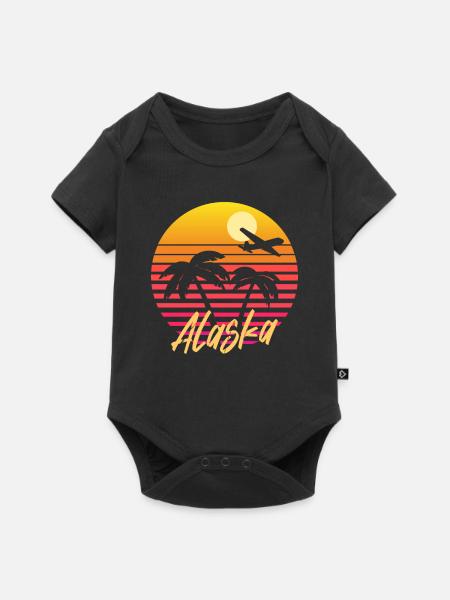 alaska - Baby Premium Kurzarmbody - Schwarz