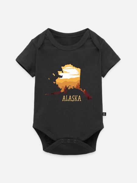 alaska - Baby Premium Kurzarmbody - Schwarz