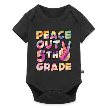 Peace Out 1st Grade Last Day of School - Baby Premium short-sleeve bodysuit - black - Front