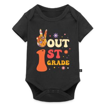Peace Out 1st Grade Last Day of School - Baby Premium short-sleeve bodysuit - black - Front