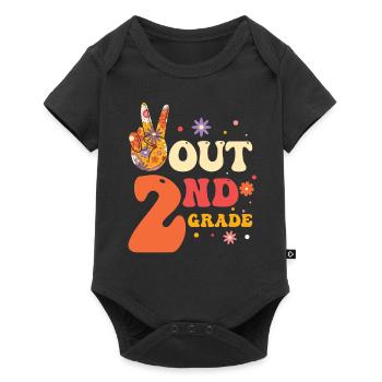 Peace Out 1st Grade Last Day of School - Baby Premium short-sleeve bodysuit - black - Front
