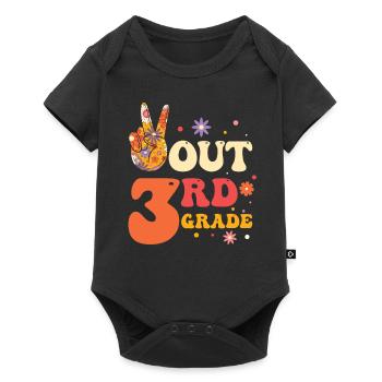 Peace Out 1st Grade Last Day of School - Baby Premium short-sleeve bodysuit - black - Front