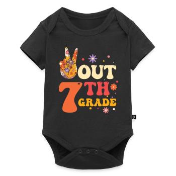 Peace Out 1st Grade Last Day of School - Baby Premium short-sleeve bodysuit - black - Front
