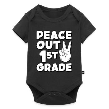 Peace Out 1st Grade Last Day of School - Baby Premium short-sleeve bodysuit - black - Front