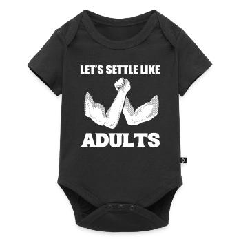 Let's Settle Like Adults Wrestling Trainer - Baby Premium short-sleeve bodysuit - black - Front