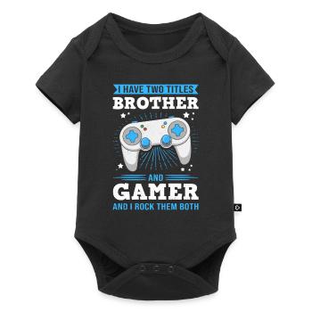 Gamer Jeux Vidéo Jeux Vidéo - Body à manches courtes Premium Bébé - noir - Devant