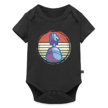Vintage Chess Piece Retro Chess Piece - Baby Premium short-sleeve bodysuit - black - Front