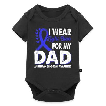 Wear light blue for Dad Angelman Syndrome - Baby Premium short-sleeve bodysuit - black - Front