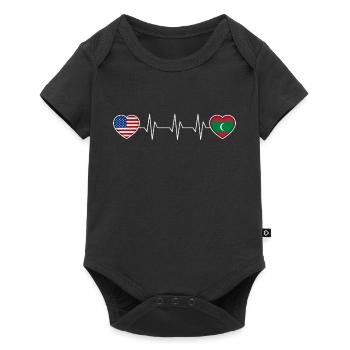 Maldives - Baby Premium short-sleeve bodysuit - black - Front