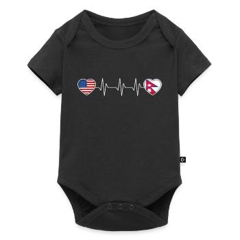 Nepal - Baby Premium short-sleeve bodysuit - black - Front